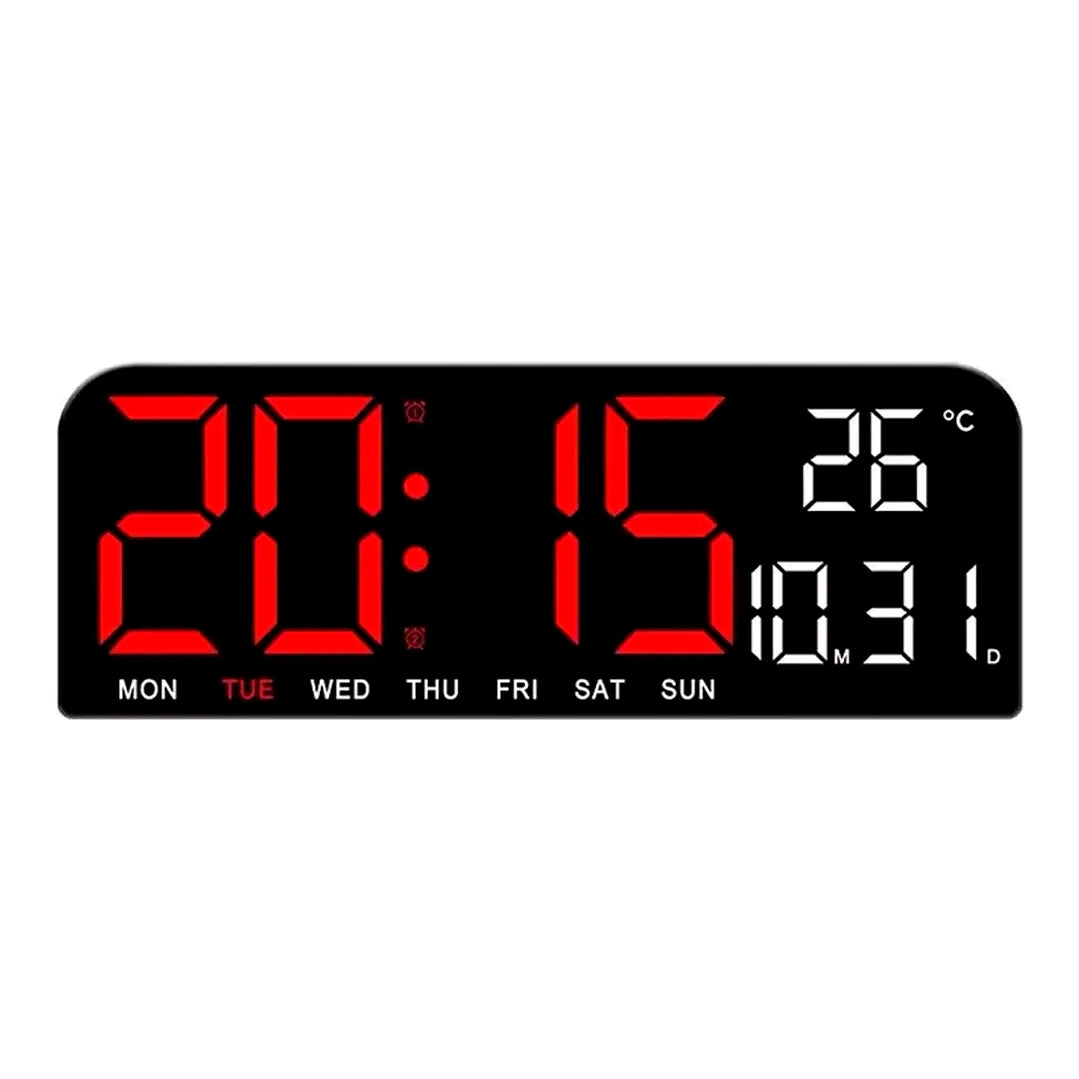Reloj Digital Led Pared Alarma Calendario Temperatura