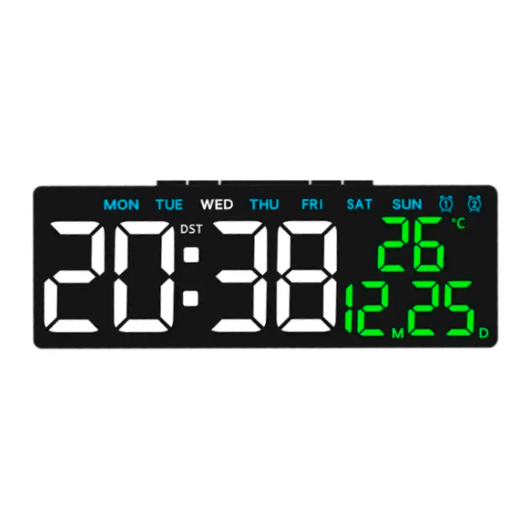 Reloj Digital Led Pared Alarma Calendario Temperatura