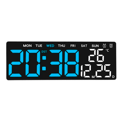 Reloj Digital Led Pared Alarma Calendario Temperatura