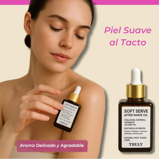 Aceite Truly Piel Suave Post Afeitado + EBOOK RUTINA PARA QUITAR MANCHAS
