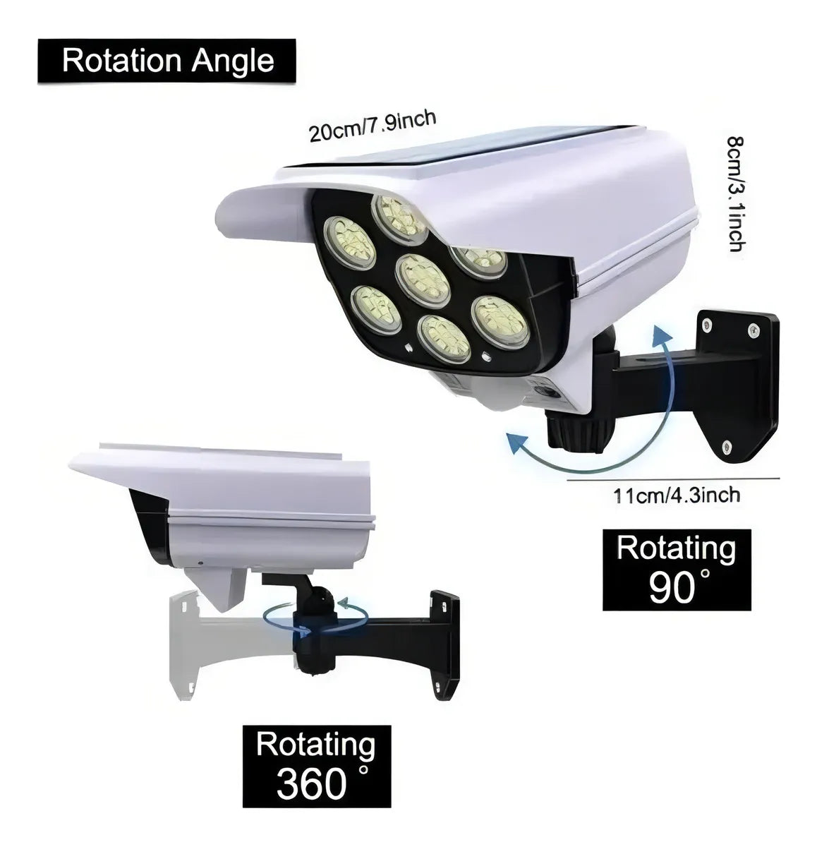 Foco Solar Simula Cámara de Seguridad Sensor de Movimientos+ EBOOK CASA SEGURA