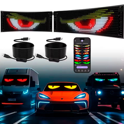 Letrero Led Flexible Programable Usb Para Auto 12x59