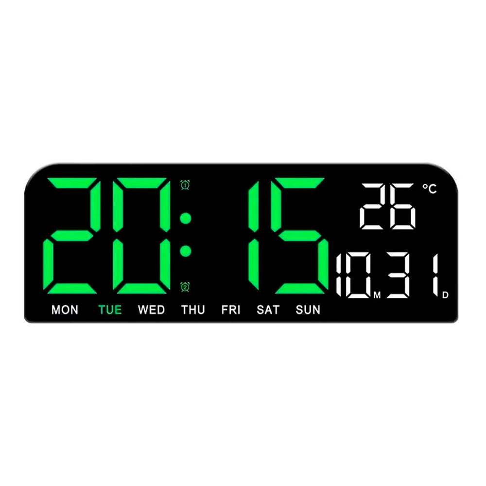 Reloj Digital Led Pared Alarma Calendario Temperatura