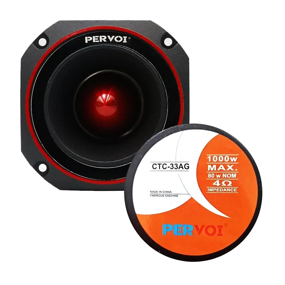 Tweeter Metálico Negro Pervoi CTC-33AG